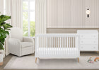 Bianca White with Natural (123) 18-Jordan 4-in-1 Convertible Crib