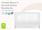 Bianca White with Natural (123) 24-Jordan 4-in-1 Convertible Crib