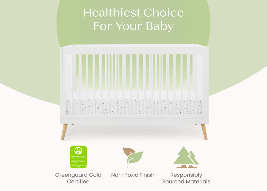 Bianca White with Natural (123) 20-Jordan 4-in-1 Convertible Crib