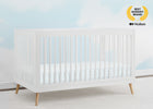 Bianca White with Natural (123) 18-Jordan 4-in-1 Convertible Crib