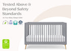 Grey with Natural (1359) 39-Jordan 4-in-1 Convertible Crib