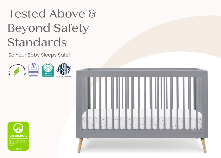 Grey with Natural (1359) 39-Jordan 4-in-1 Convertible Crib