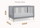 Grey with Natural (1359) 38-Jordan 4-in-1 Convertible Crib