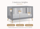 Grey with Natural (1359) 36-Jordan 4-in-1 Convertible Crib