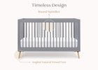 Grey with Natural (1359) 37-Jordan 4-in-1 Convertible Crib