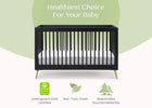 Midnight Grey with Natural (1372) 4-Jordan 4-in-1 Convertible Crib
