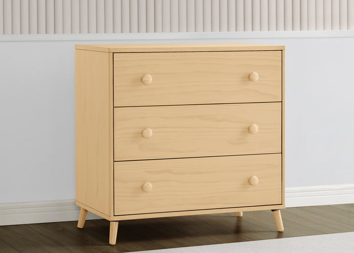 Jordan 3 Drawer Dresser with Interlocking DrawersNatural (746)