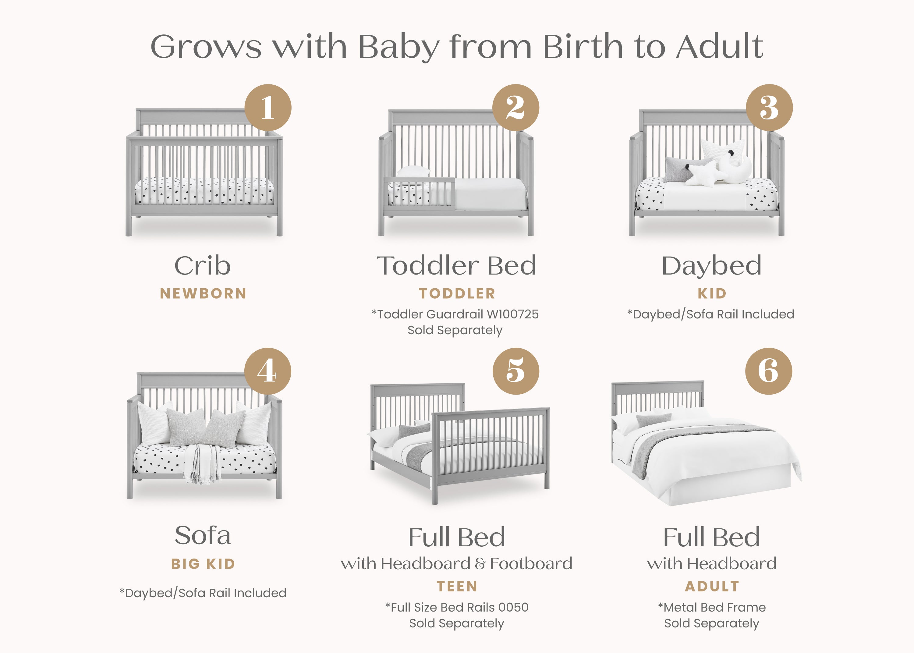 Remy 6-in-1 Convertible Crib - Delta Children