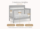Grey (026) 5-Remy 6-in-1 Convertible Crib