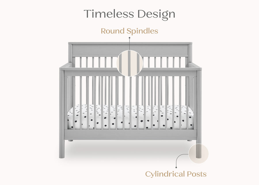 Grey (026) 6-Remy 6-in-1 Convertible Crib