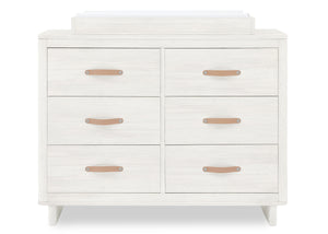 Antique White (1545) 16-babyGap Skye 6 Drawer Dresser with Interlocking Drawers