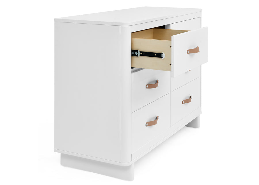 Bianca White (130) 9-babyGap Skye 6 Drawer Dresser with Interlocking Drawers