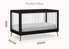 Ebony with Melted Bronze (1500) 23-Sloane 4-in-1 Acrylic Convertible Crib