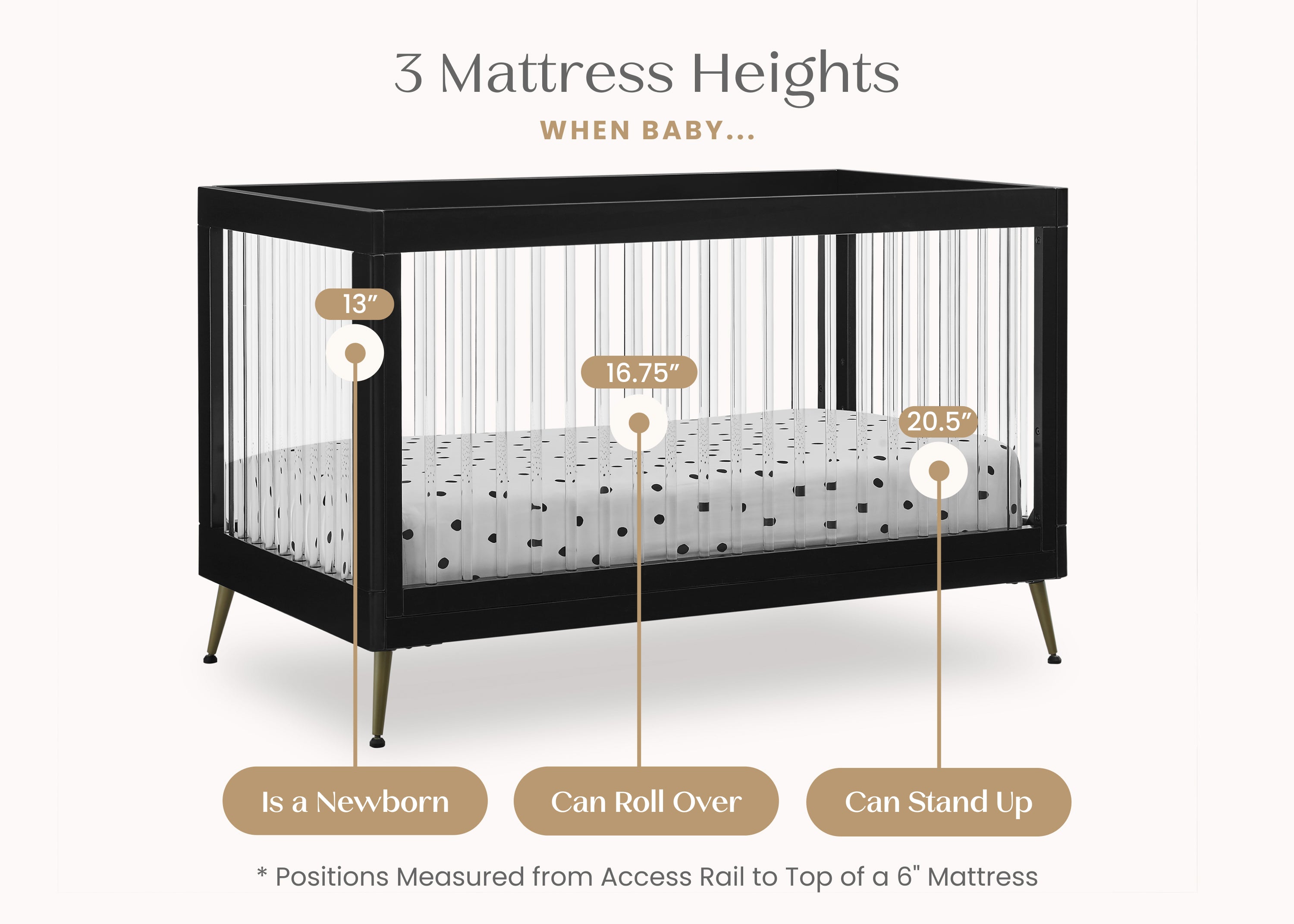 Sloane 4-in-1 Acrylic Crib - Delta Children