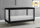Ebony with Melted Bronze (1500) 18-Sloane 4-in-1 Acrylic Convertible Crib