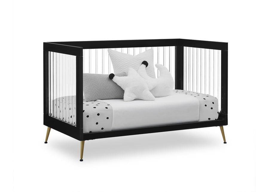 Ebony with Melted Bronze (1500) 29-Sloane 4-in-1 Acrylic Convertible Crib