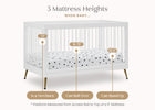 Bianca White with Melted Bronze (186) 5-Sloane 4-in-1 Acrylic Convertible Crib