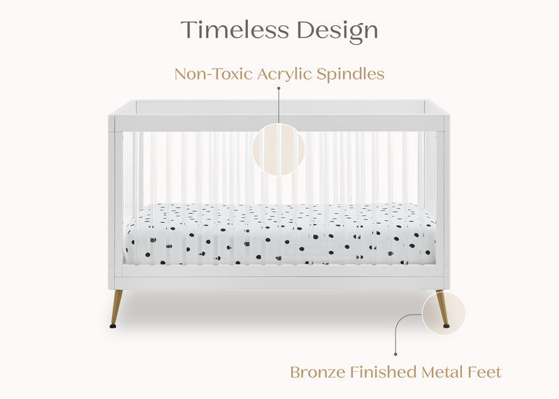 Sloane 4-in-1 Acrylic Convertible Crib