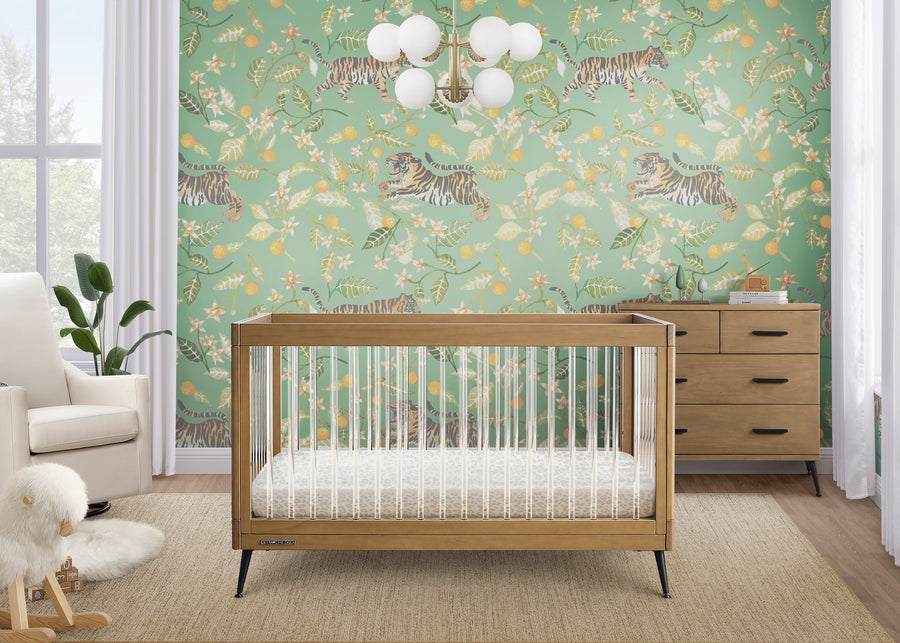 Acorn with Matte Black (786) 34-Sloane 4-in-1 Acrylic Convertible Crib