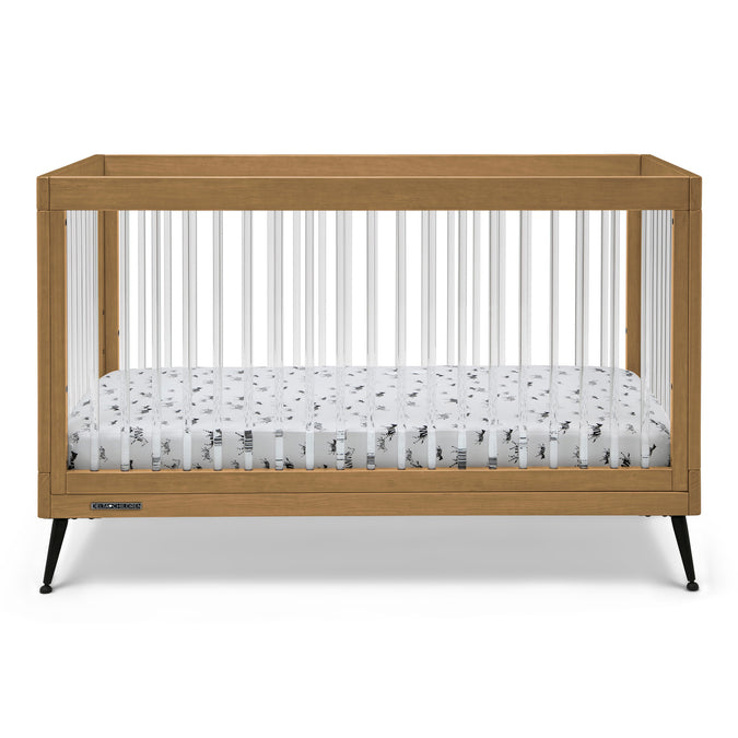 DCB: Acorn with Matte Black (786) 49-Sloane 4-in-1 Acrylic Convertible Crib