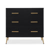 DCB: Ebony with Melted Bronze (1500) 11-Sloane 4 Drawer Dresser with Changing Top and Interlocking Drawers