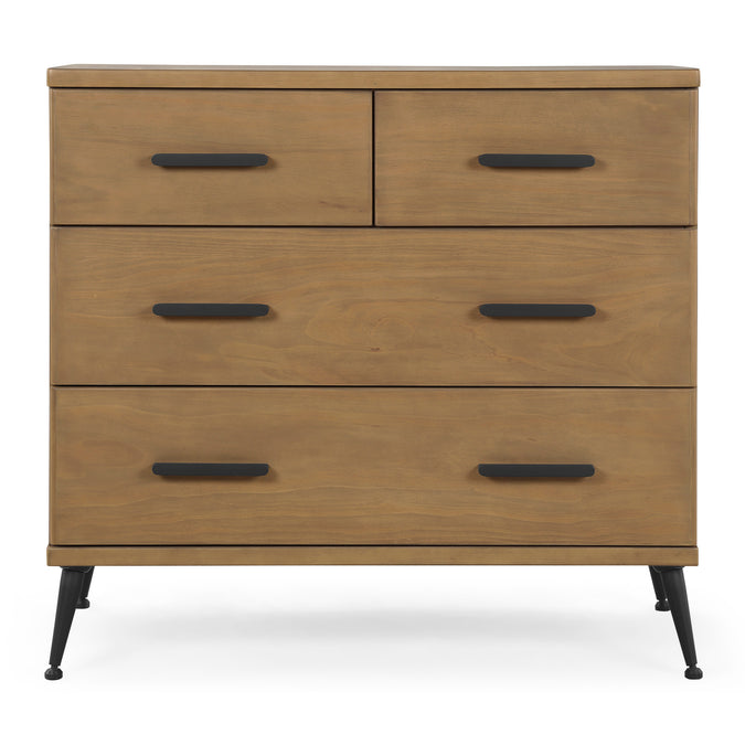 DCB: Acorn with Matte Black (786) 19-Sloane 4 Drawer Dresser with Changing Top and Interlocking Drawers