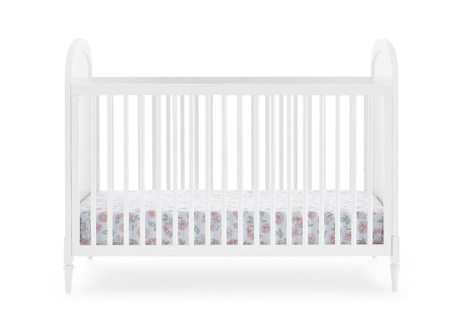 Bianca White with Textured Almond (1508) 9-Madeline 4-in-1 Convertible Crib
