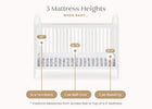 Bianca White with Textured Almond (1508) 5-Madeline 4-in-1 Convertible Crib