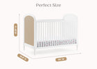 Bianca White with Textured Almond (1508) 7-Madeline 4-in-1 Convertible Crib