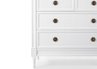 Bianca White (130) 13-Madeline 4 Drawer Dresser with Changing Top and Interlocking Drawers