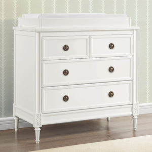 Bianca White (130) 17-Heritage 4 Drawer Dresser with Changing Top and Interlocking Drawers