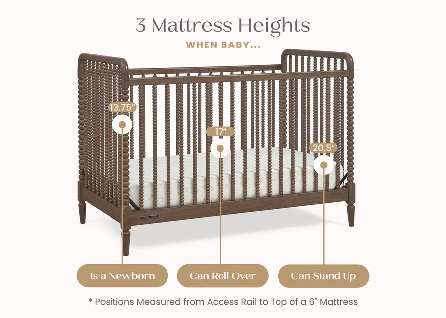 Teak Brown (1526) 18-Saint 4-in-1 Convertible Crib