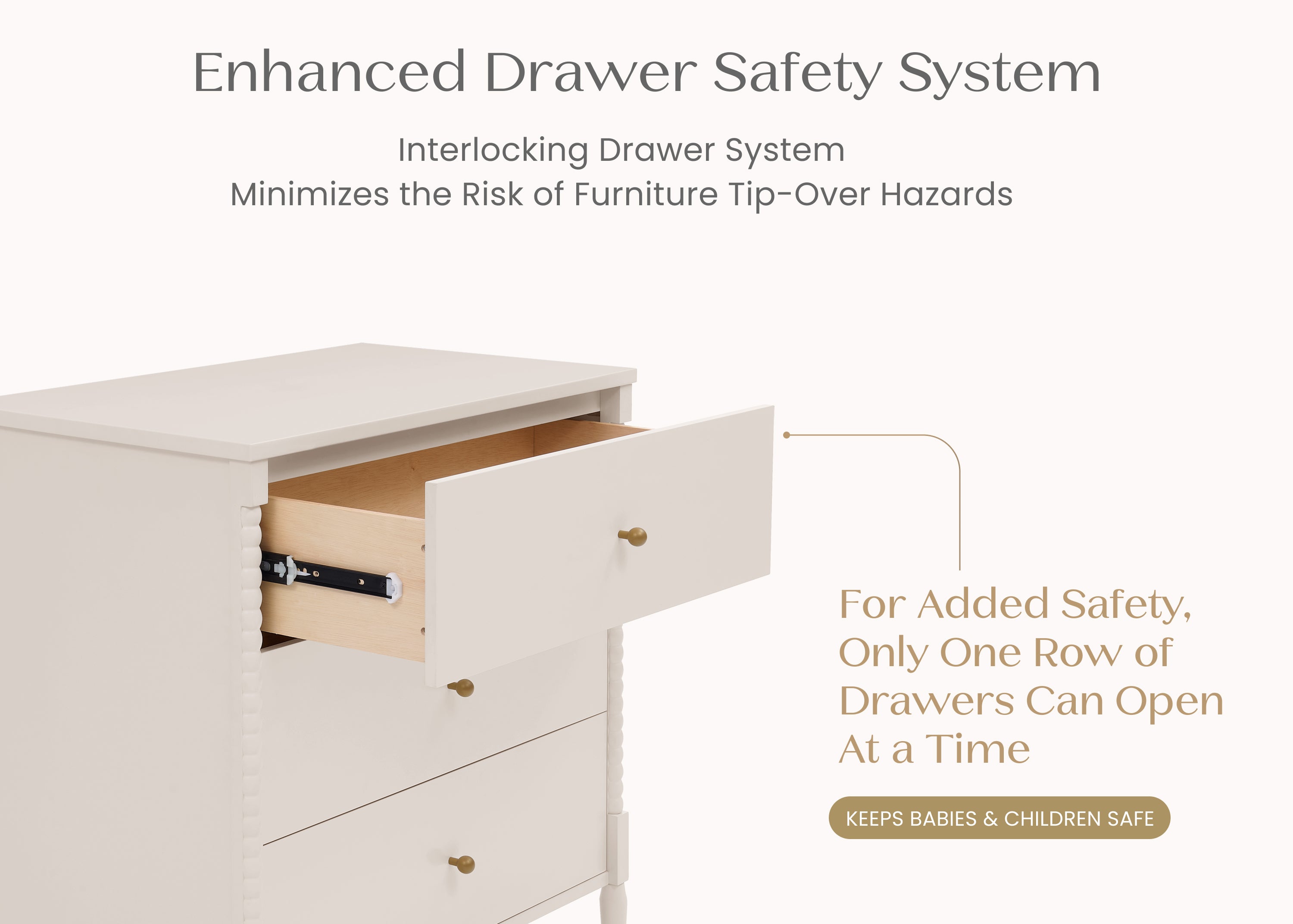 Lily 3 Drawer Dresser with Interlocking Drawers | Delta Children