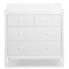DCB: Bianca White (130) 15-Saint 4 Drawer Dresser with Changing Top and Interlocking Drawers