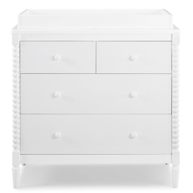 DCB: Bianca White (130) 15-Saint 4 Drawer Dresser with Changing Top and Interlocking Drawers
