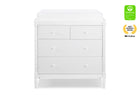 Bianca White (130) 10-Saint 4 Drawer Dresser with Changing Top and Interlocking Drawers