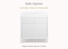 Bianca White (130) 21-Saint 4 Drawer Dresser with Changing Top and Interlocking Drawers