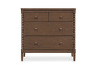 Teak Brown (1526) 3-Saint 4 Drawer Dresser with Changing Top and Interlocking Drawers