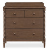DCB: Teak Brown (1526) 8-Saint 4 Drawer Dresser with Changing Top and Interlocking Drawers