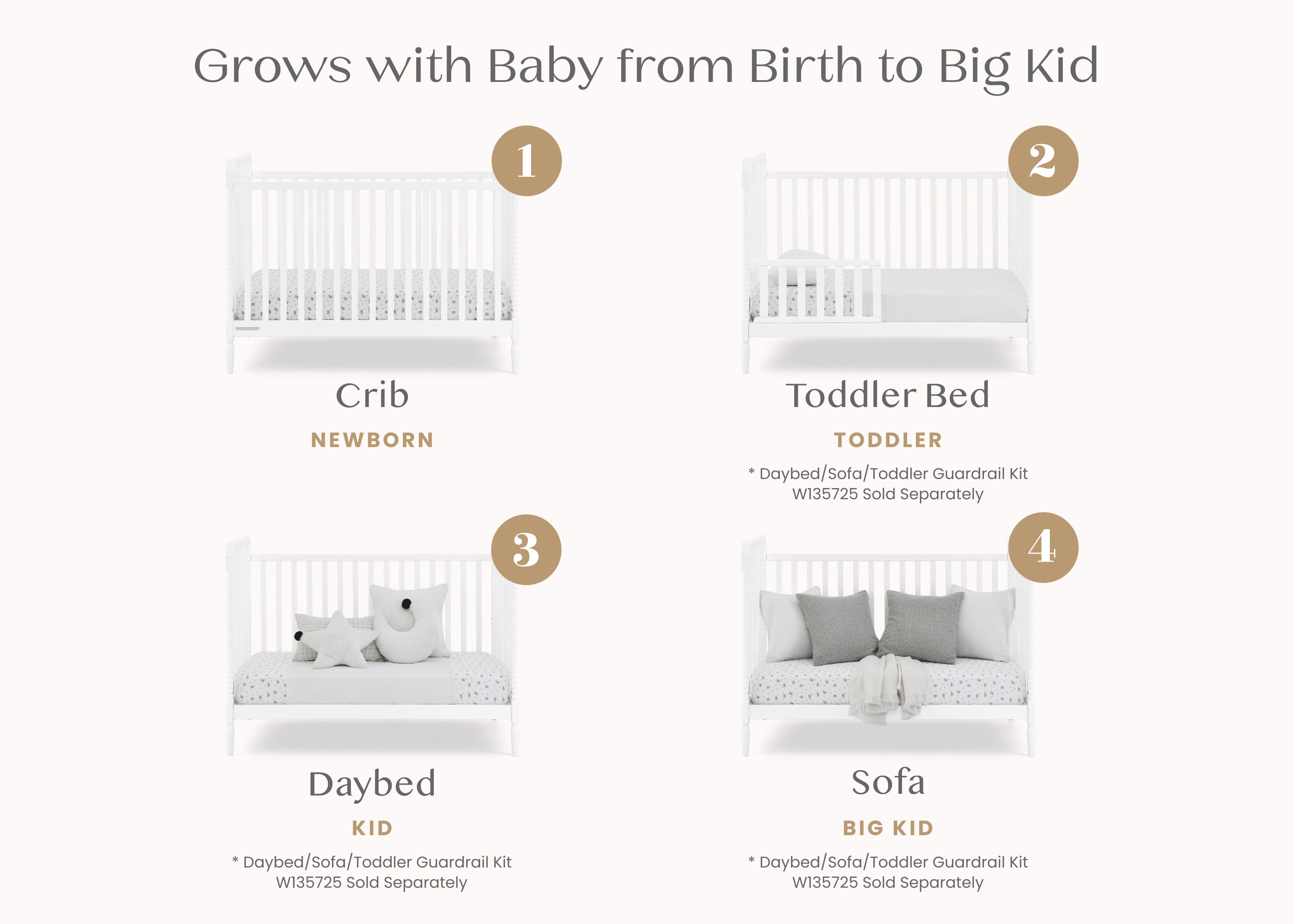 Lily 4-in-1 Convertible Crib | Delta Children