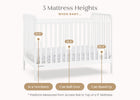 Bianca White (130) 5-Lily 4-in-1 Convertible Crib