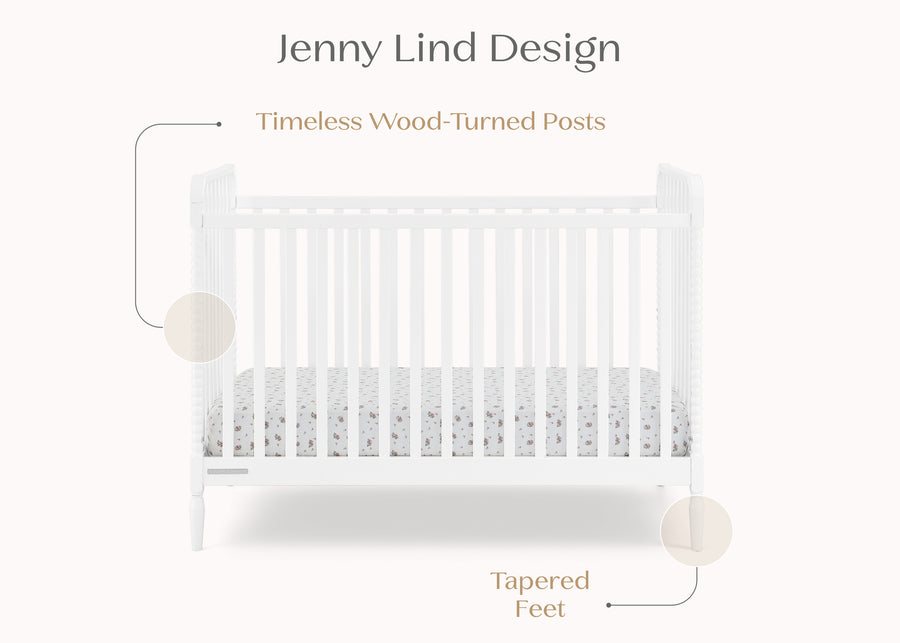 Bianca White (130) 6-Lily 4-in-1 Convertible Crib