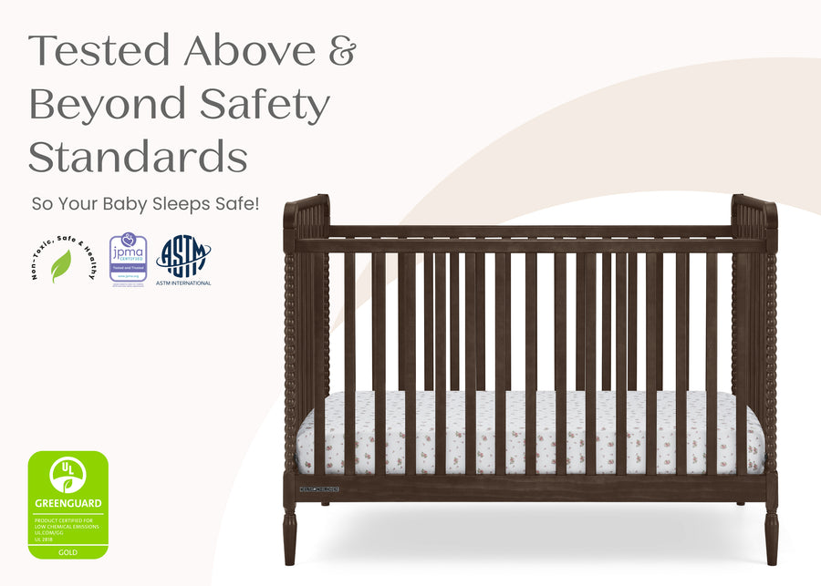 Walnut Espresso (1324) 22-Lily 4-in-1 Convertible Crib