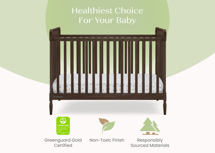 Walnut Espresso (1324) 18-Lily 4-in-1 Convertible Crib