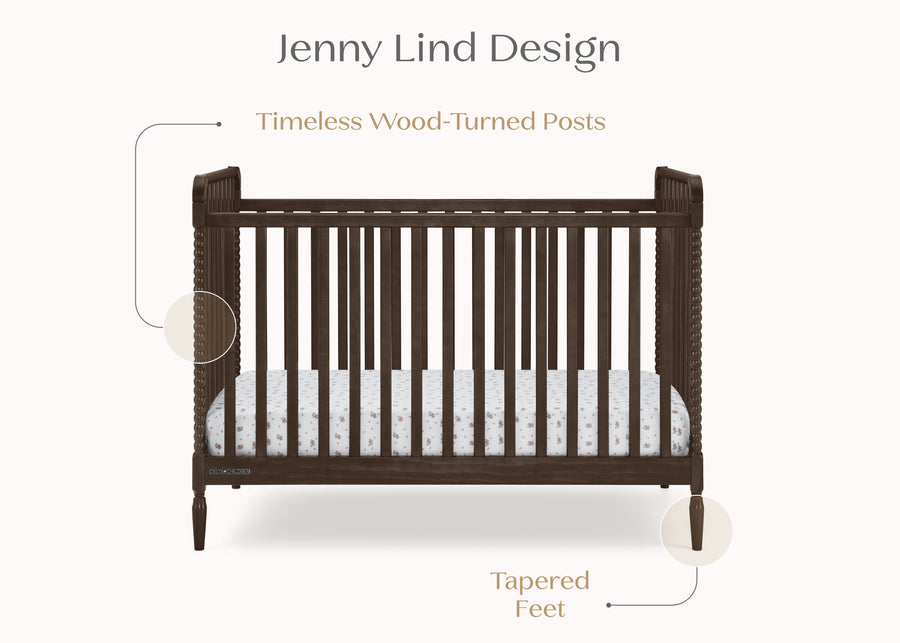 Walnut Espresso (1324) 20-Lily 4-in-1 Convertible Crib