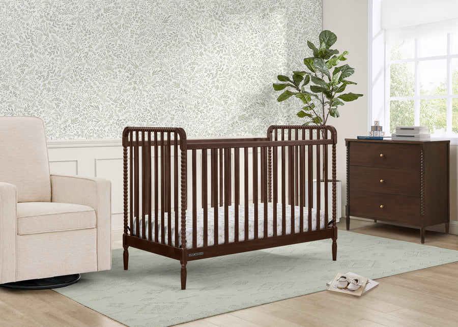 Walnut Espresso (1324) 15-Lily 4-in-1 Convertible Crib
