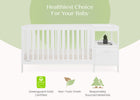 Bianca White (130) 4-Alice 5-in-1 Convertible Crib and Changer