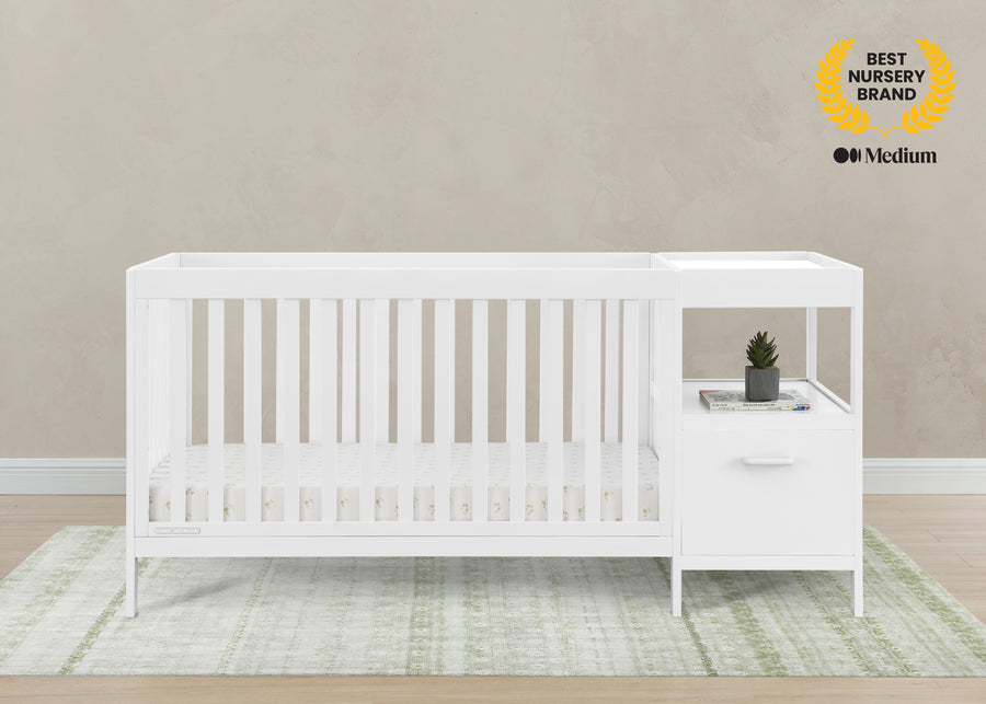 Bianca White (130) 2-Alice 5-in-1 Convertible Crib and Changer