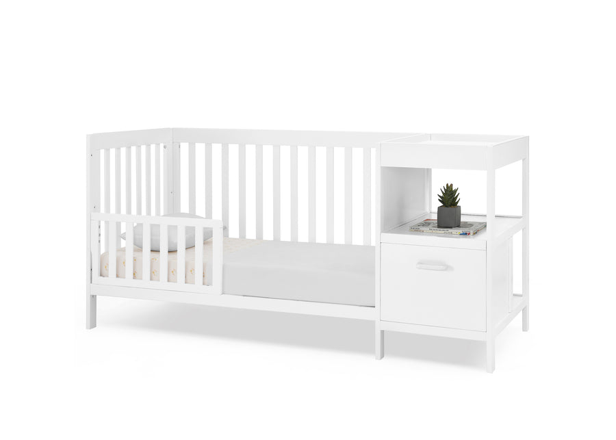 Bianca White (130) 11-Alice 5-in-1 Convertible Crib and Changer