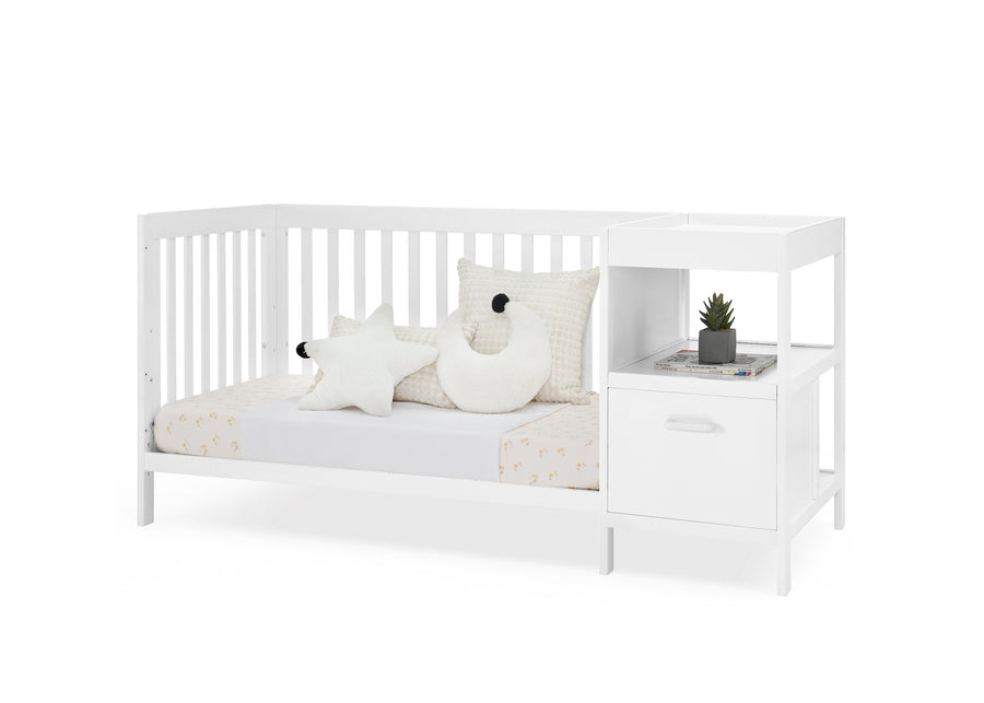 Bianca White (130) 12-Alice 5-in-1 Convertible Crib and Changer